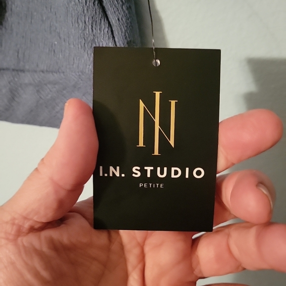 New ladies IN Studio Blue Green Blouse. PS. Crossover front. - Picture 6 of 7